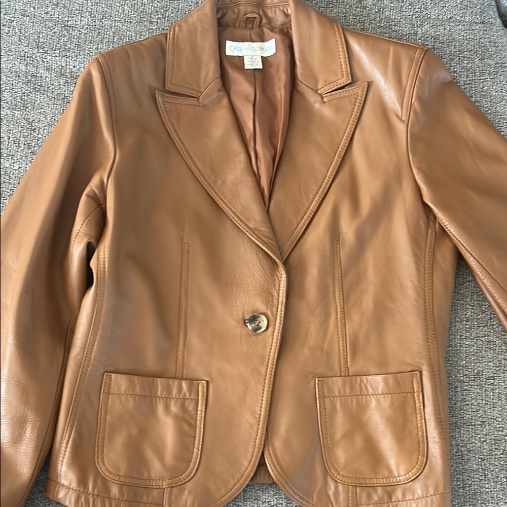 Caslon Tan Blazer with Notched Lapels